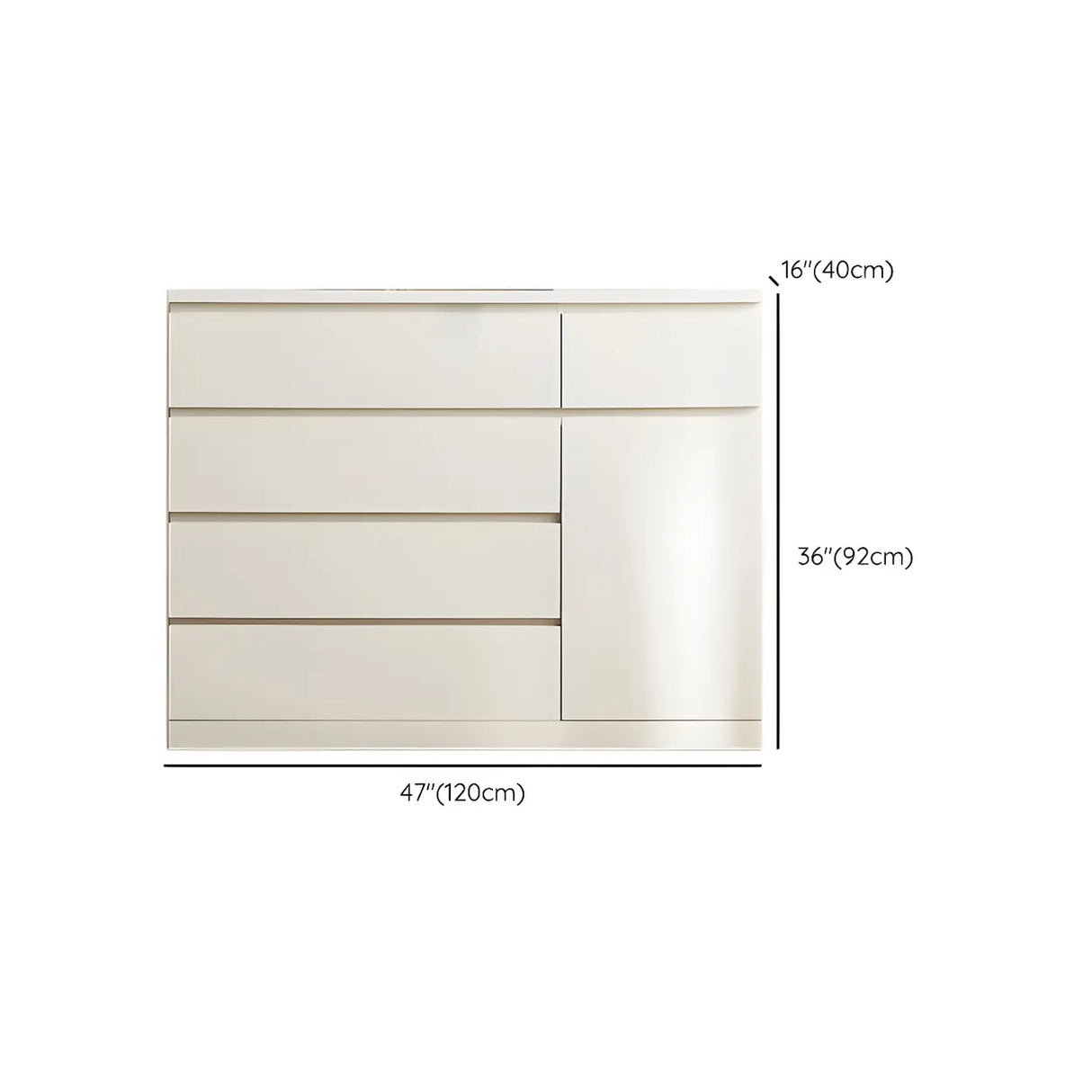 Vertical White Manufactured Wood Dresser for Bedroom Image - 16