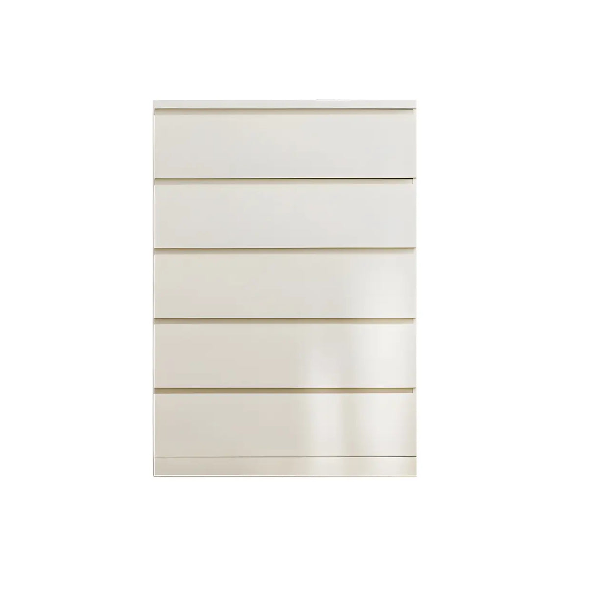 Vertical White Manufactured Wood Dresser for Bedroom Image - 7