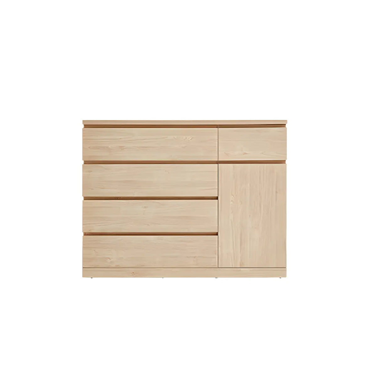 Vertical White Manufactured Wood Dresser for Bedroom Image - 9