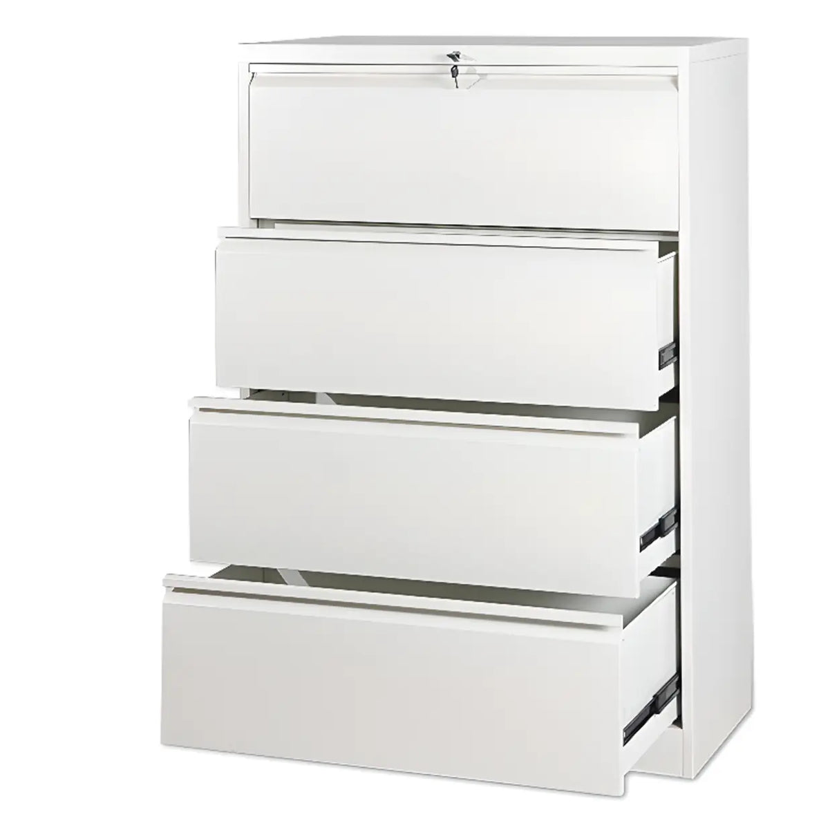 Vertical White Soft Close Storage Steel Filing Cabinet Image - 25