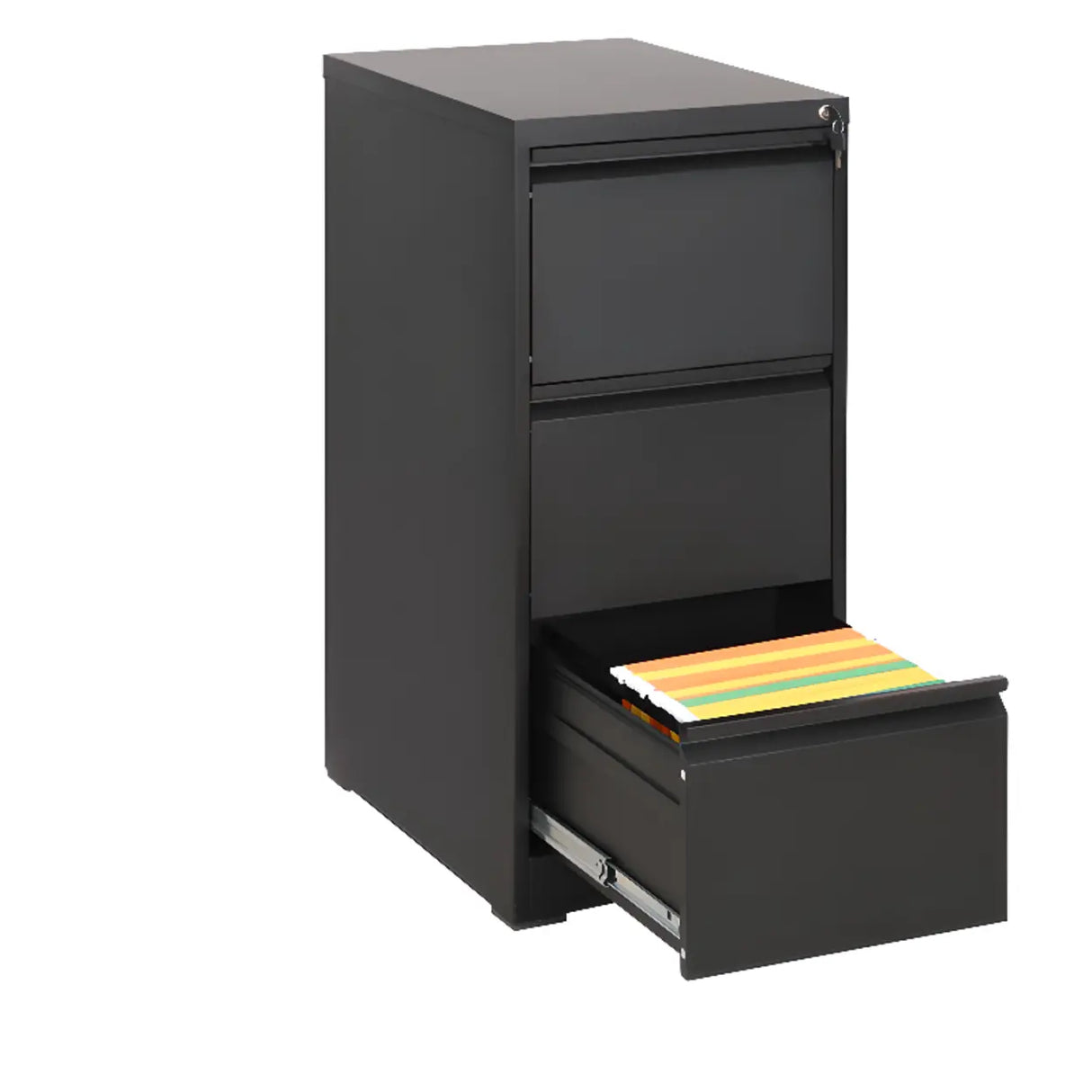 Vertical White Soft Close Storage Steel Filing Cabinet Image - 2