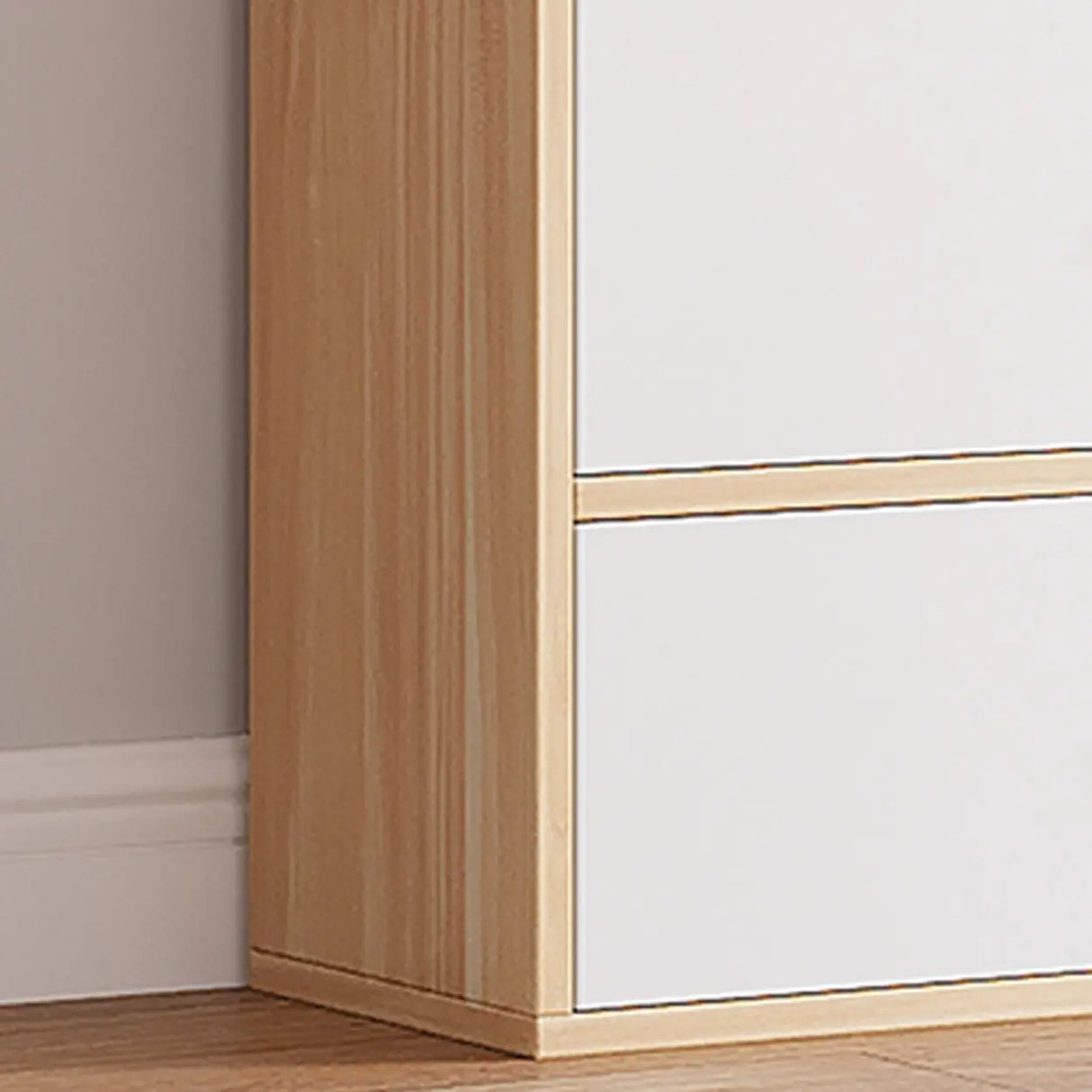 Vertical White Wood Drawers Combo Dresser for Bedroom Image - 11