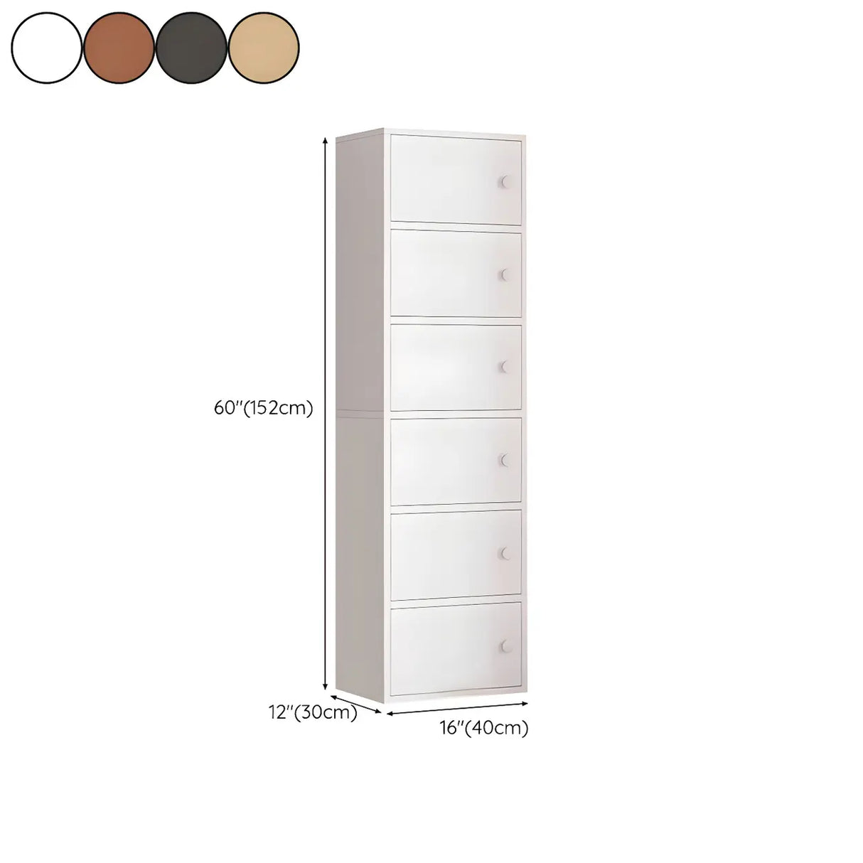 Vertical White Wood Drawers Combo Dresser for Bedroom Image - 24