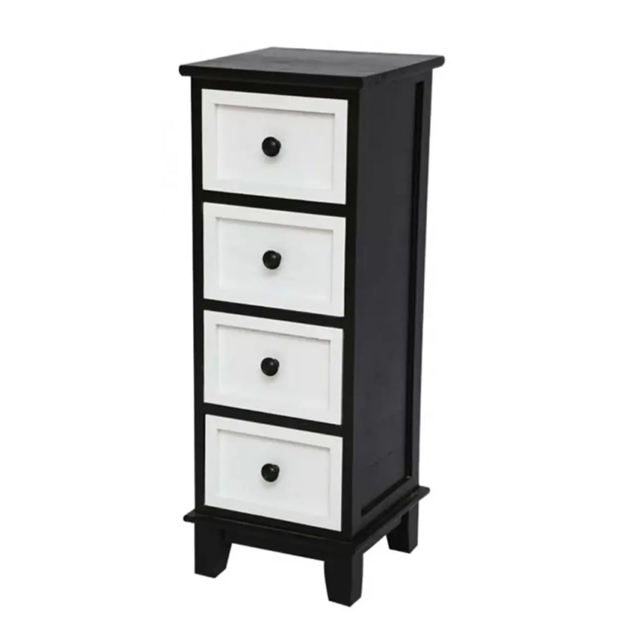 Vertical White Wood Metal Handle Dresser for Drawers Image - 11