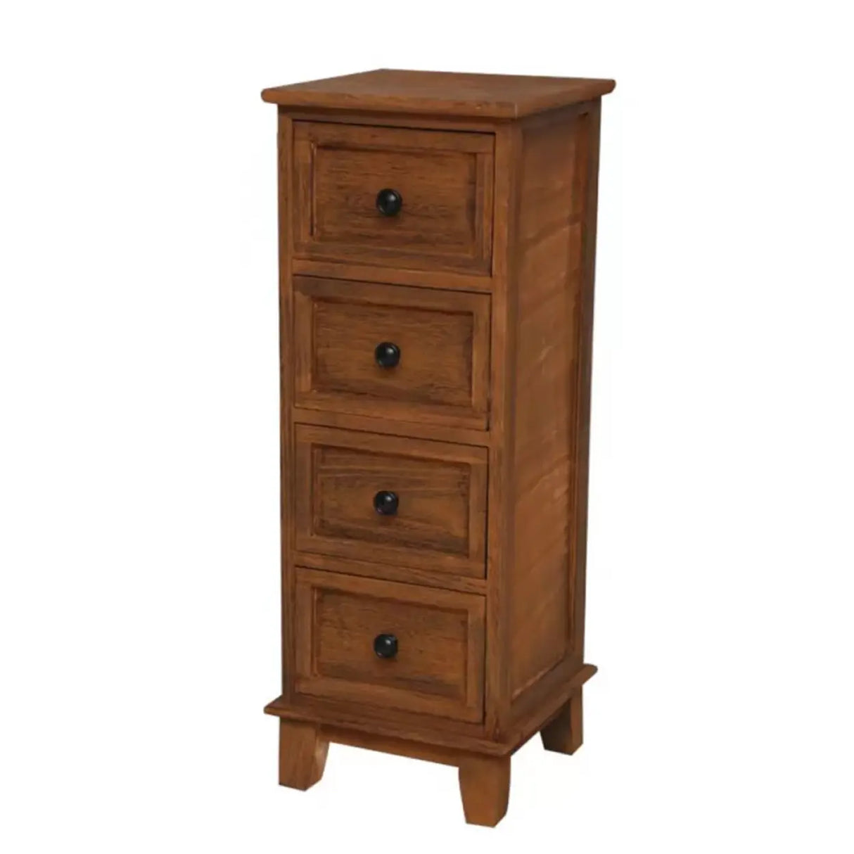 Vertical White Wood Metal Handle Dresser for Drawers Image - 14