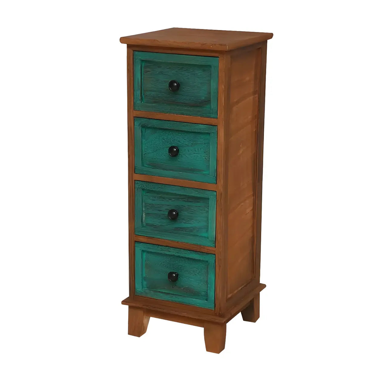 Vertical White Wood Metal Handle Dresser for Drawers Image - 18