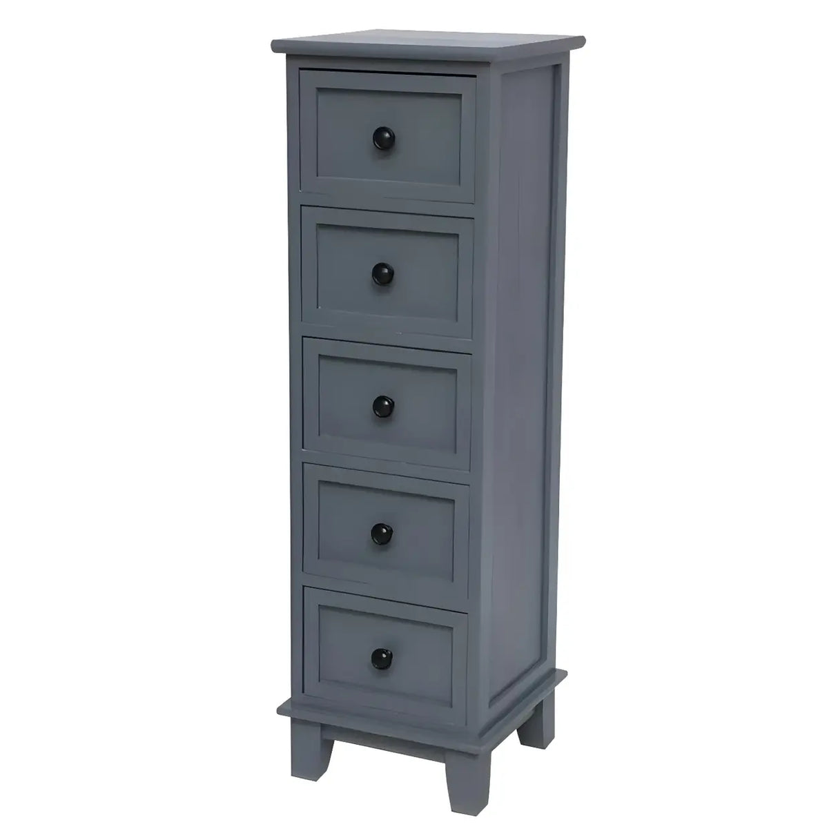 Vertical White Wood Metal Handle Dresser for Drawers Image - 21