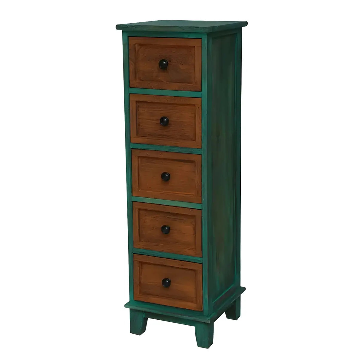 Vertical White Wood Metal Handle Dresser for Drawers Image - 26