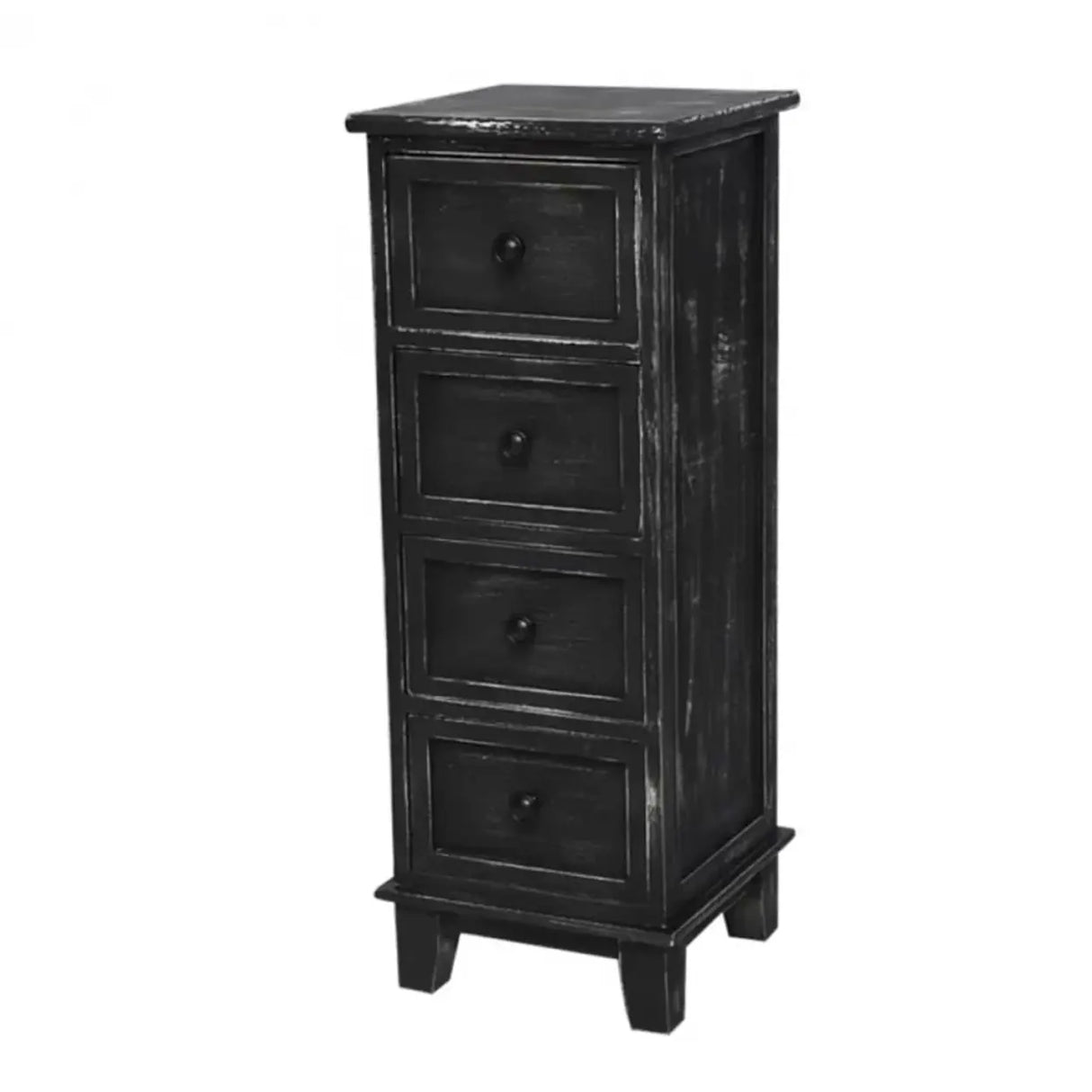 Vertical White Wood Metal Handle Dresser for Drawers Image - 4