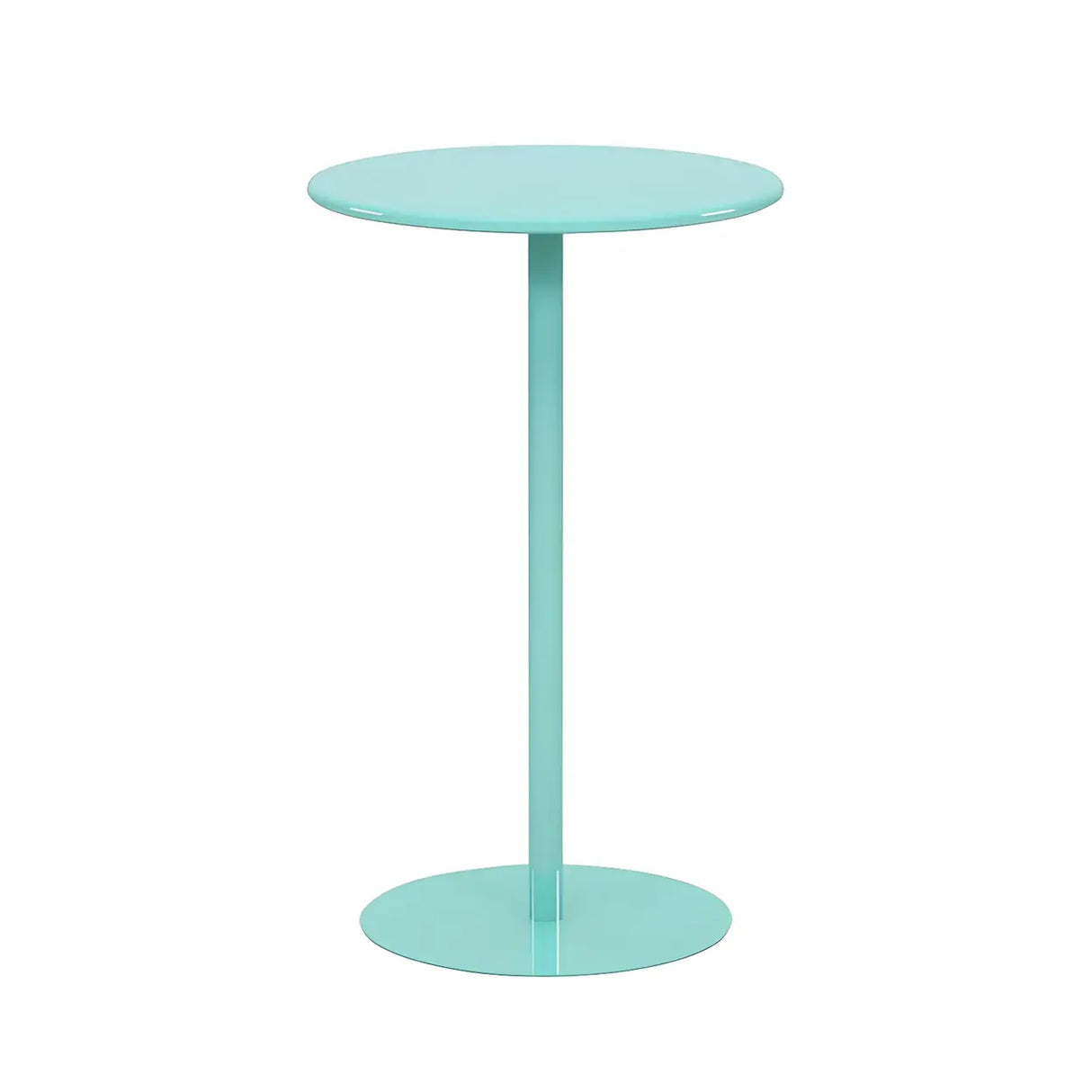 Vibrant Colors Steel Frame Simple Round Metal Chat Table Image - 20