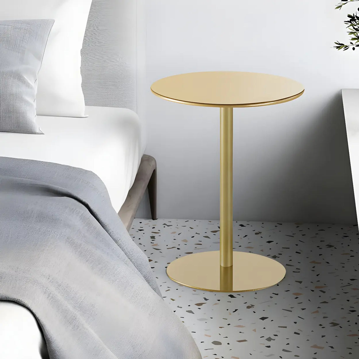 Vibrant Colors Steel Frame Simple Round Metal Chat Table Image - 27