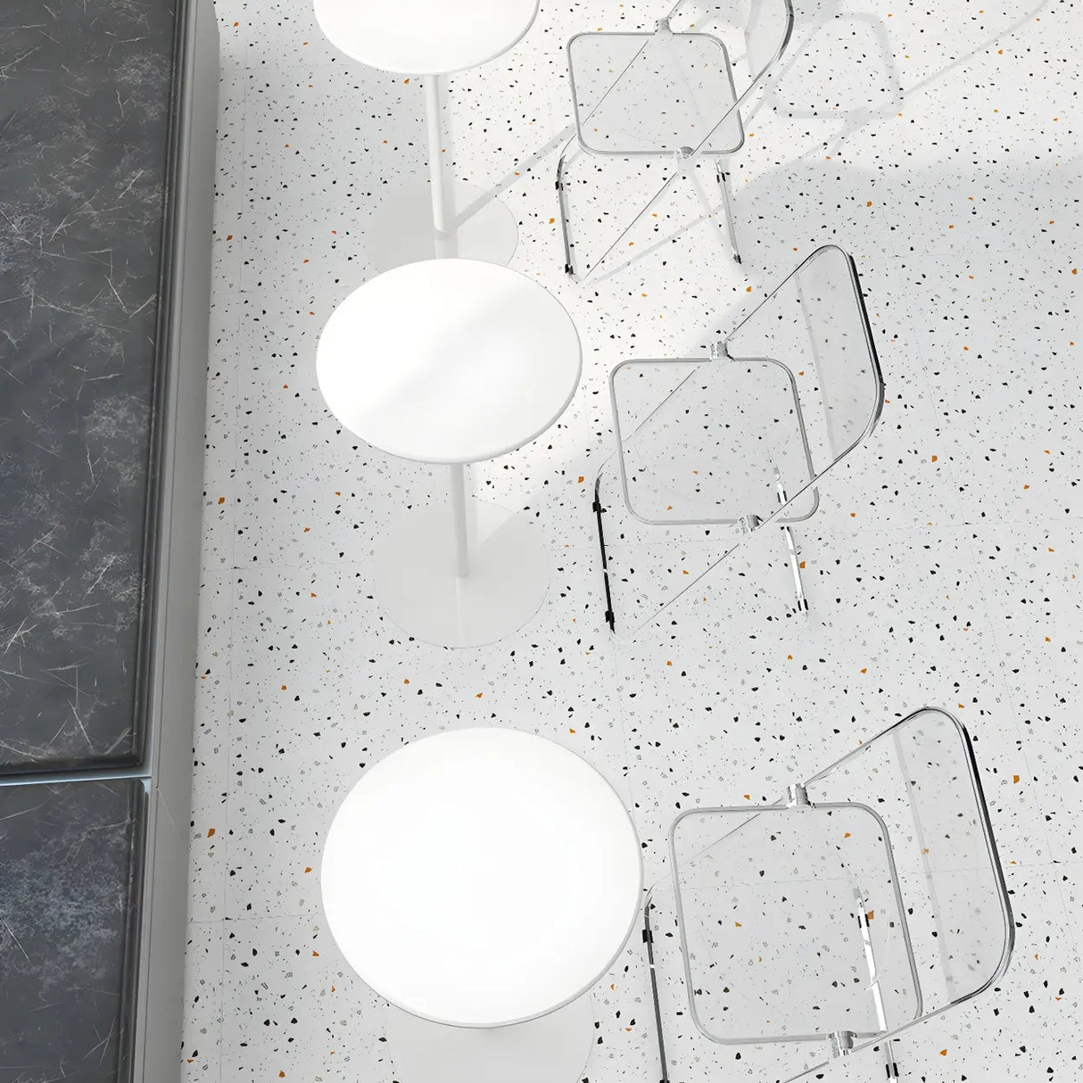 Vibrant Colors Steel Frame Simple Round Metal Chat Table Image - 29