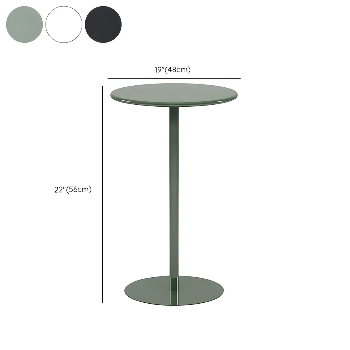 Vibrant Colors Steel Frame Simple Round Metal Chat Table Image - 39