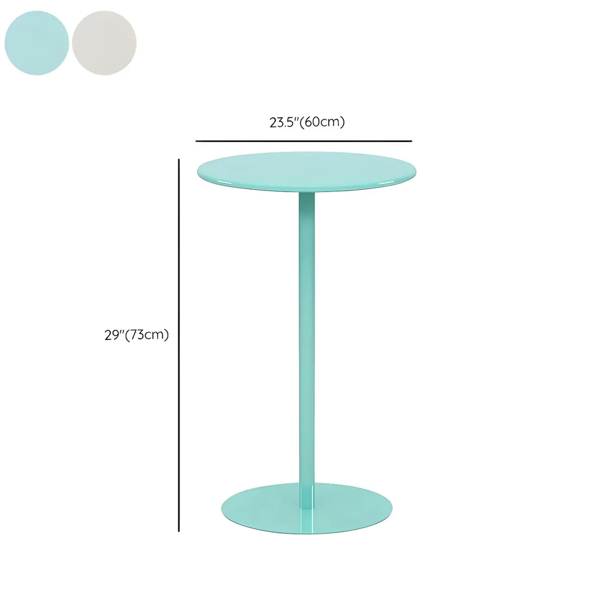 Vibrant Colors Steel Frame Simple Round Metal Chat Table Image - 42