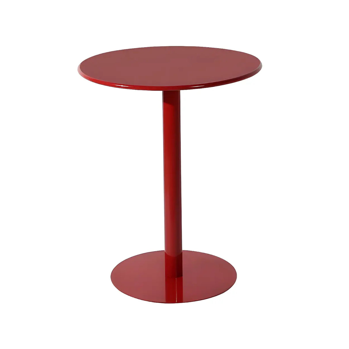 Vibrant Colors Steel Frame Simple Round Metal Chat Table Image - 6