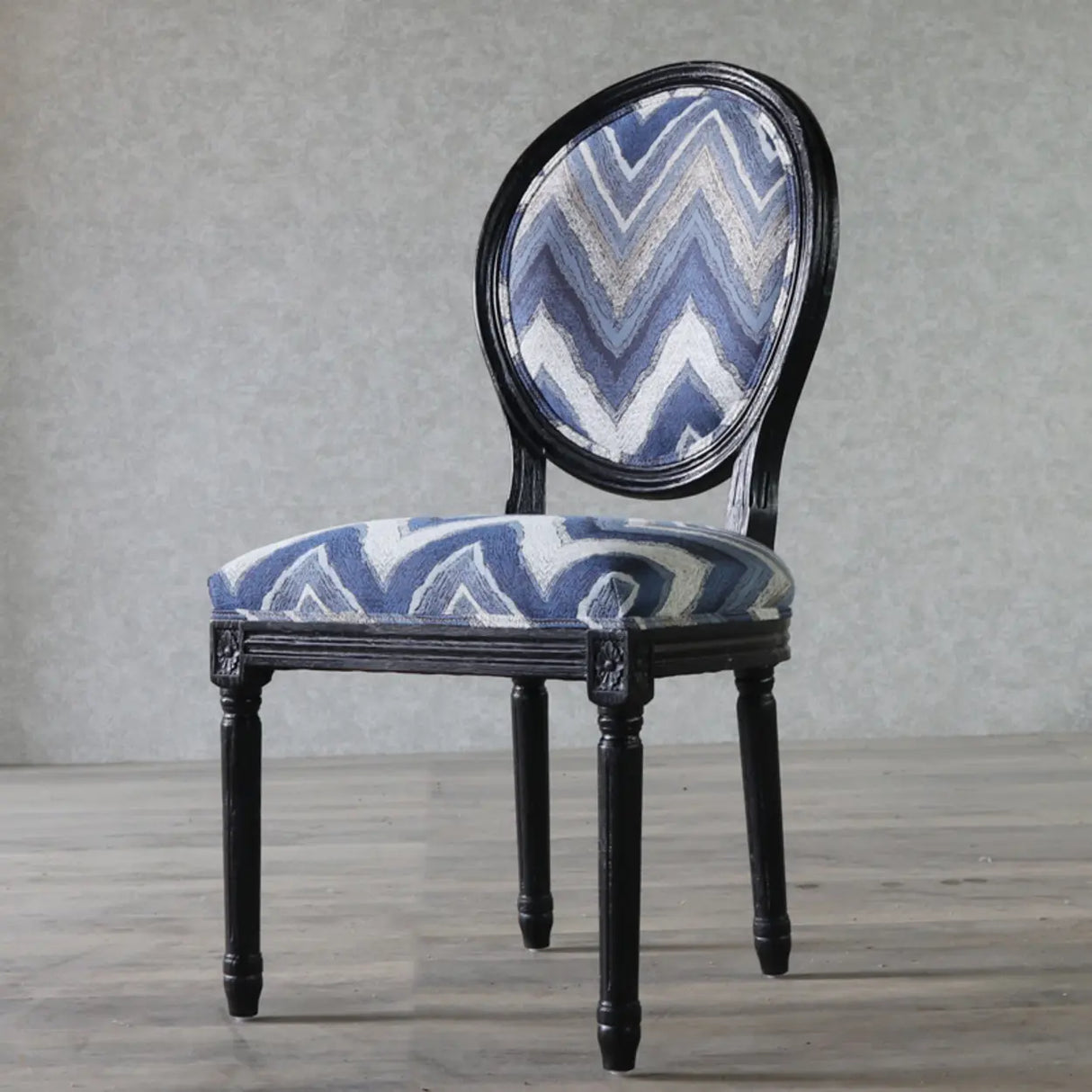 Victorian Oval Wood King Louis Back Dining Chair Orange Image - 4