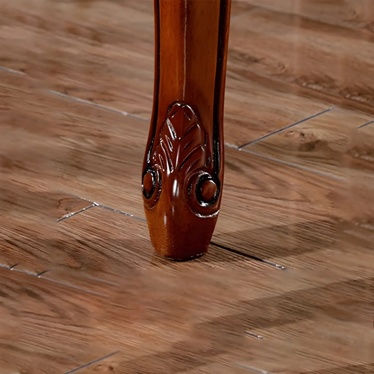 Victorian Walnut Wood Leg Leather Dining Side Chair Image - 13