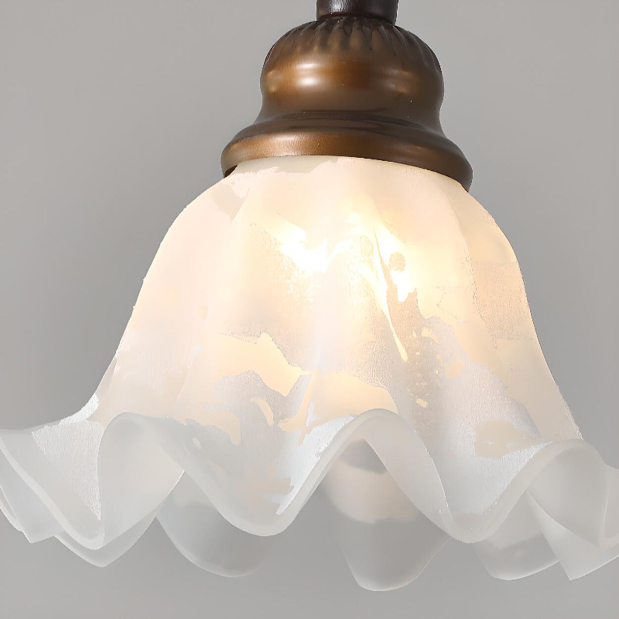 Vintage 3-Light Flower Glass Island Pendant Light Image - 7