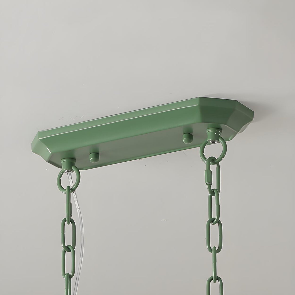 Vintage 3-Light Green Bell Island Pendant Light Image - 7