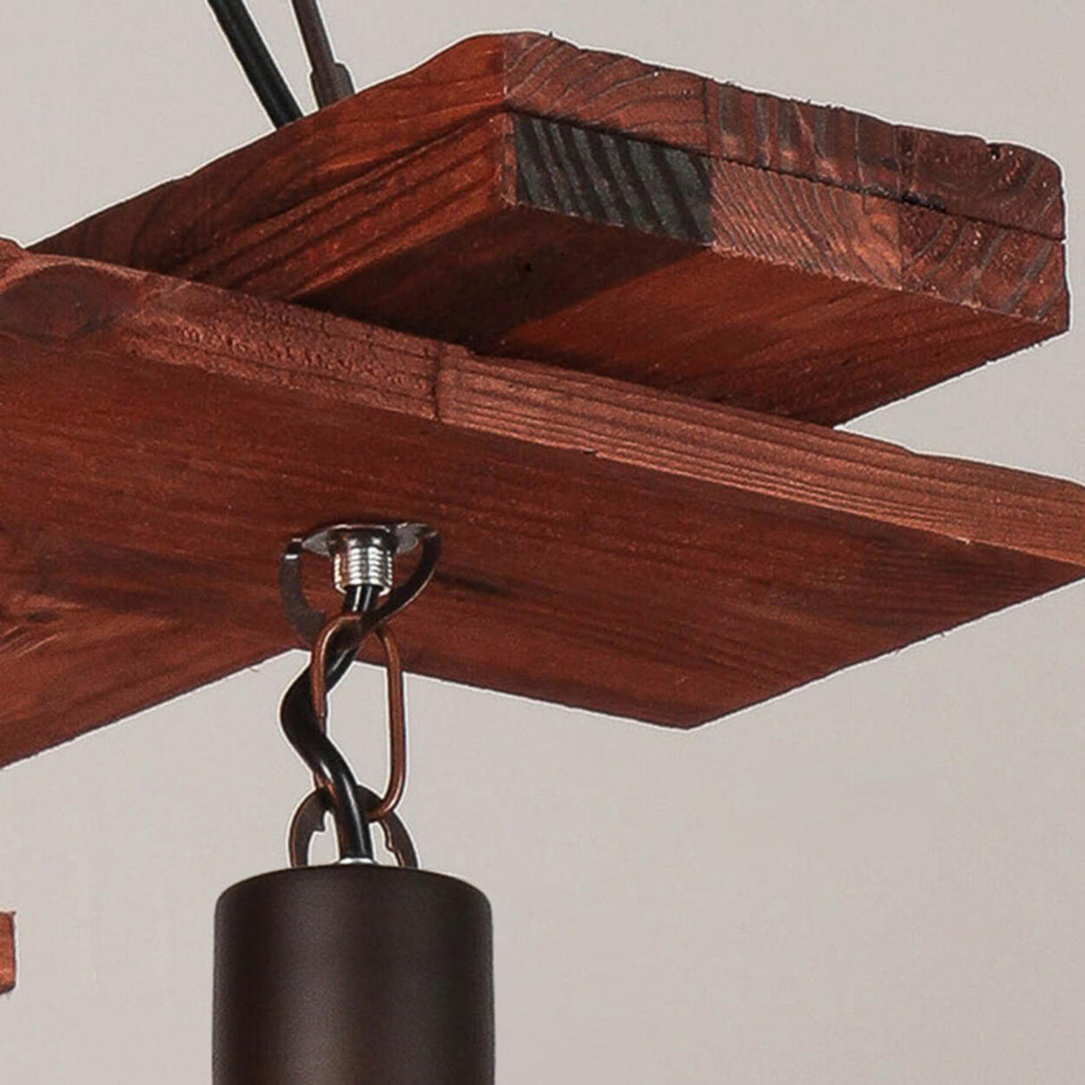 Vintage 6-Light Lantern and Rectangular Island Light Image - 8