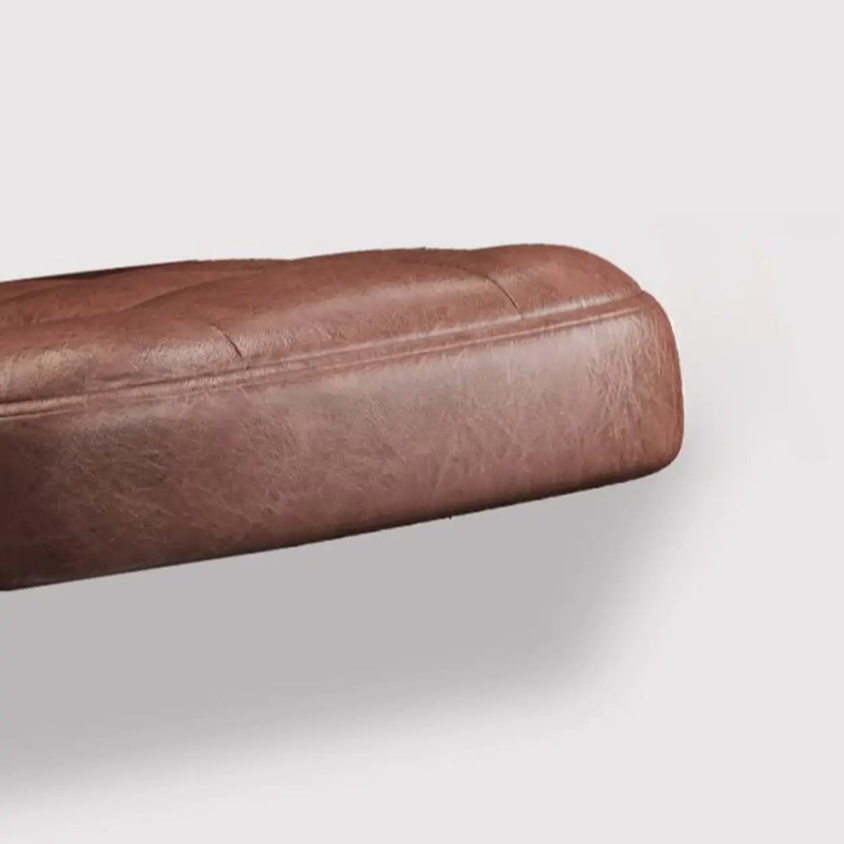 Vintage Adjustable Swivel Leather Padded Backrest Bar Stool Image - 13