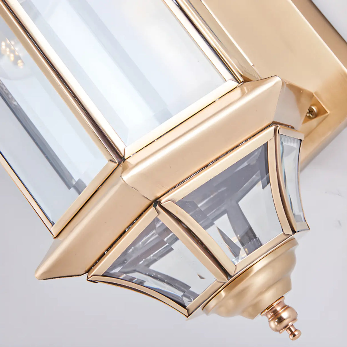 Vintage Black Glass LED Outdoor Wall Lantern Light Image - 16