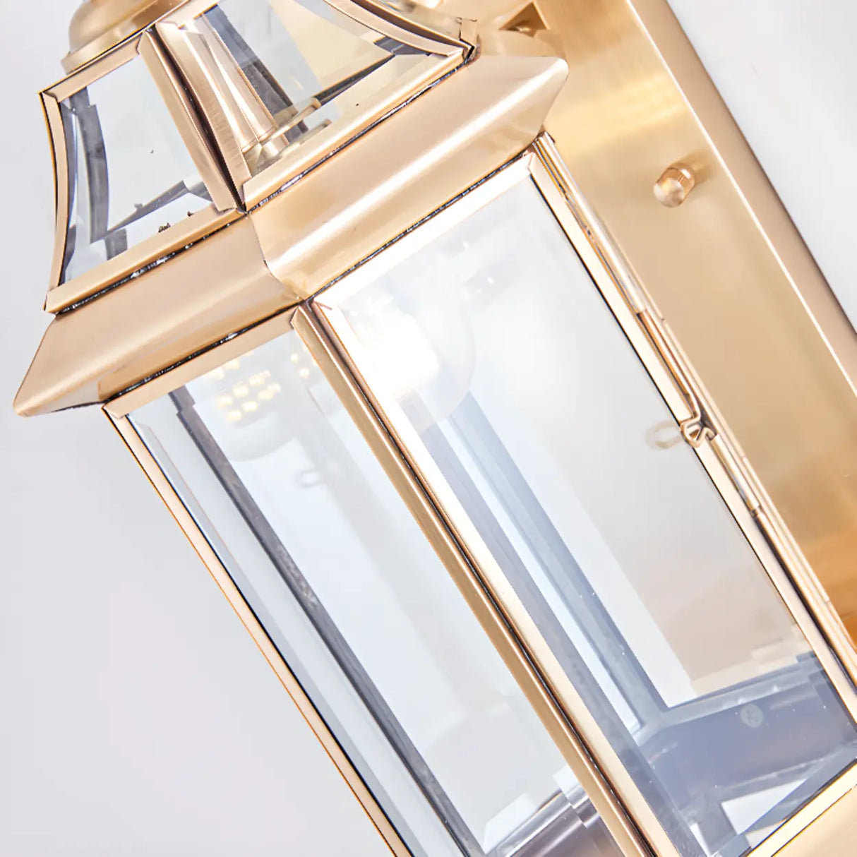 Vintage Black Glass LED Outdoor Wall Lantern Light Image - 17