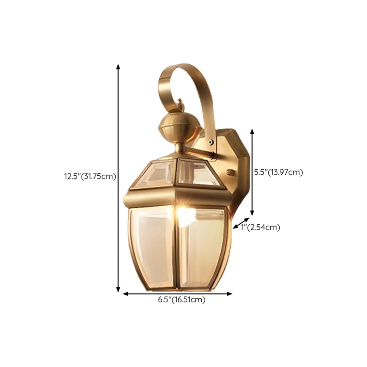 Vintage Black Glass LED Outdoor Wall Lantern Light Image - 19