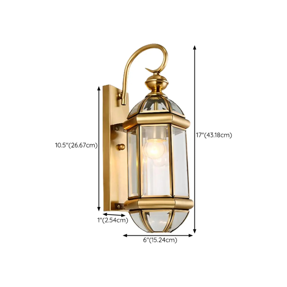 Vintage Black Glass LED Outdoor Wall Lantern Light Image - 21