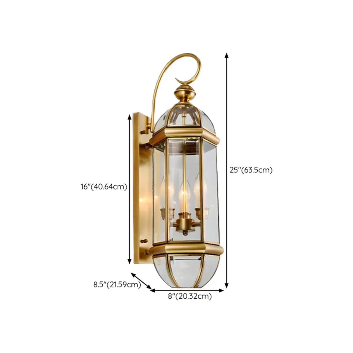 Vintage Black Glass LED Outdoor Wall Lantern Light Image - 22