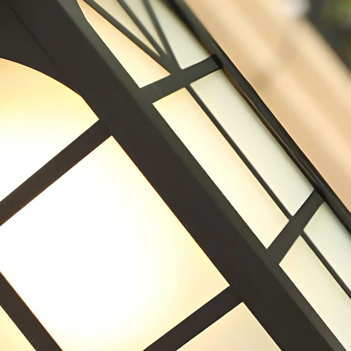 Vintage Black Lantern Metal External Wall Mount Light Image - 8