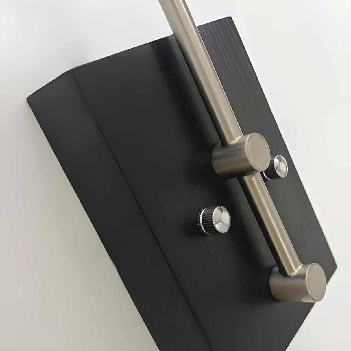 Vintage Black Metal Mount Flower Fabric Wall Sconce Image - 8