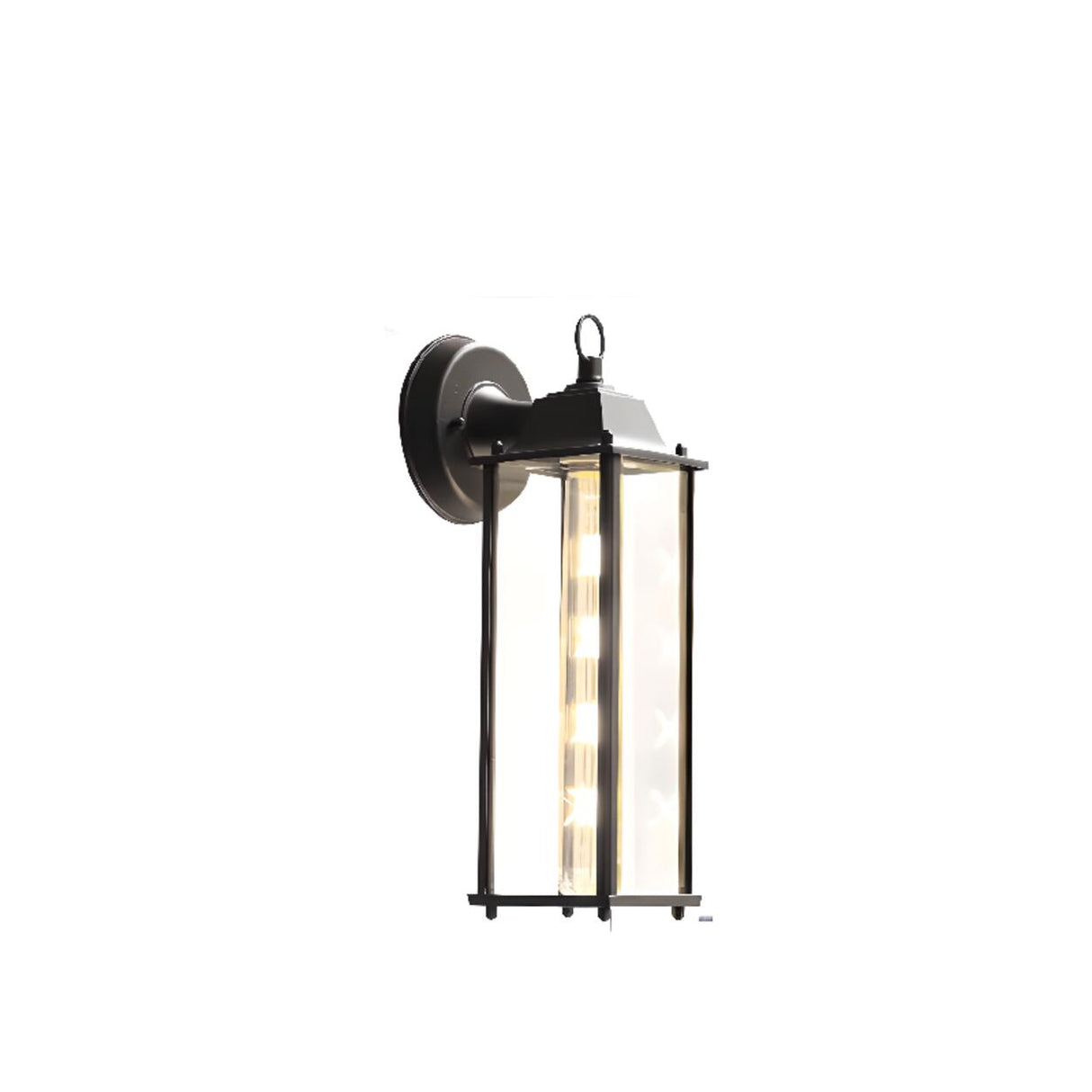 Vintage Black Outdoor Lantern Waterproof Wall Sconce Image - 6
