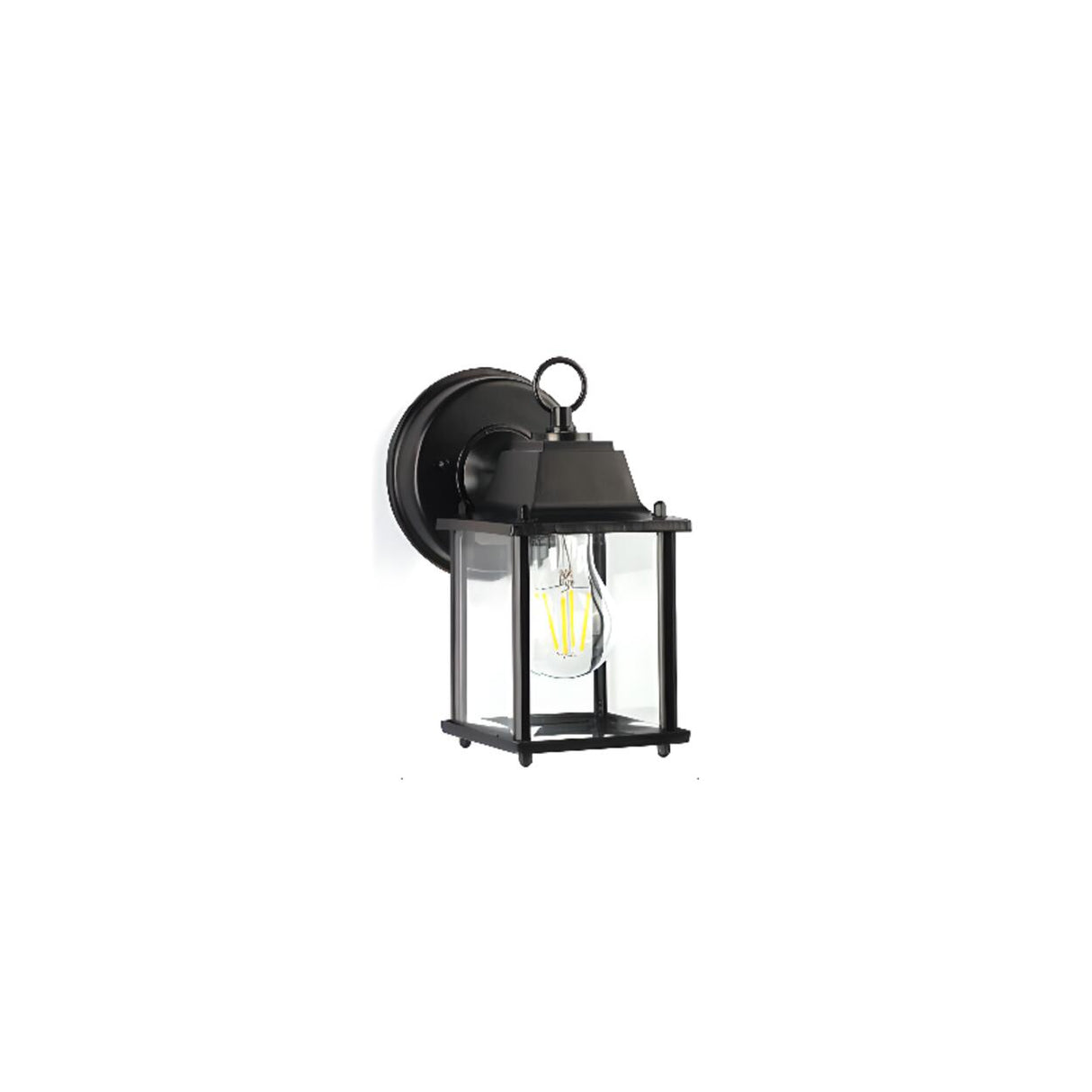 Vintage Black Outdoor Lantern Waterproof Wall Sconce Image - 7