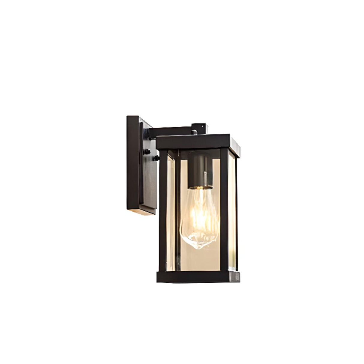 Vintage Black Outdoor Lantern Waterproof Wall Sconce Image - 9