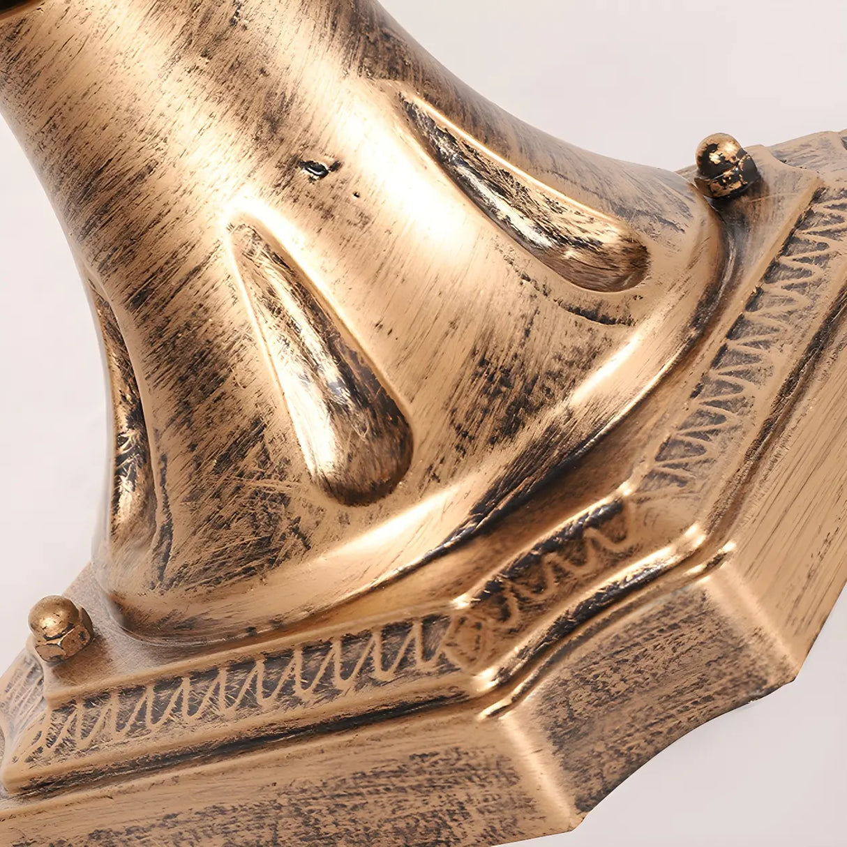 Vintage Black Solar Outdoor Lantern Garden Post Light Image - 10