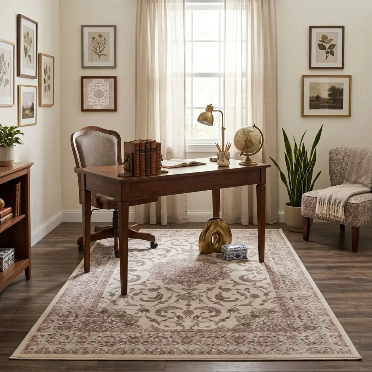 Vintage Bohemian Anti-Slip Machine Washable Area Rug Image - 12