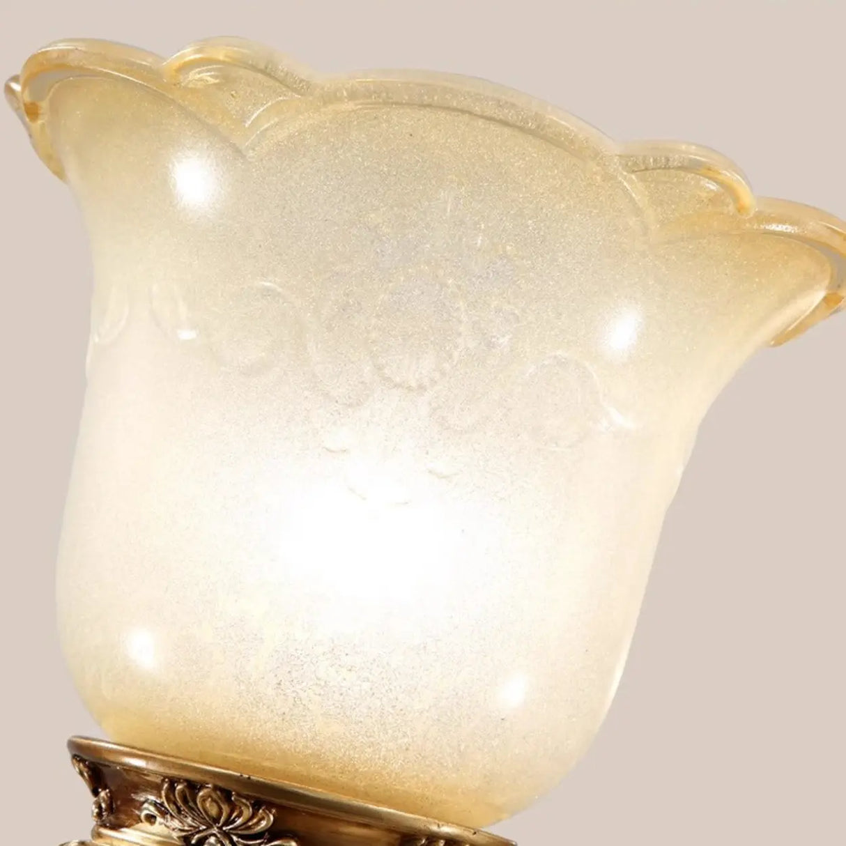 Vintage Brass Chandelier with Frosted Glass Shades, 8-Light Image - 10