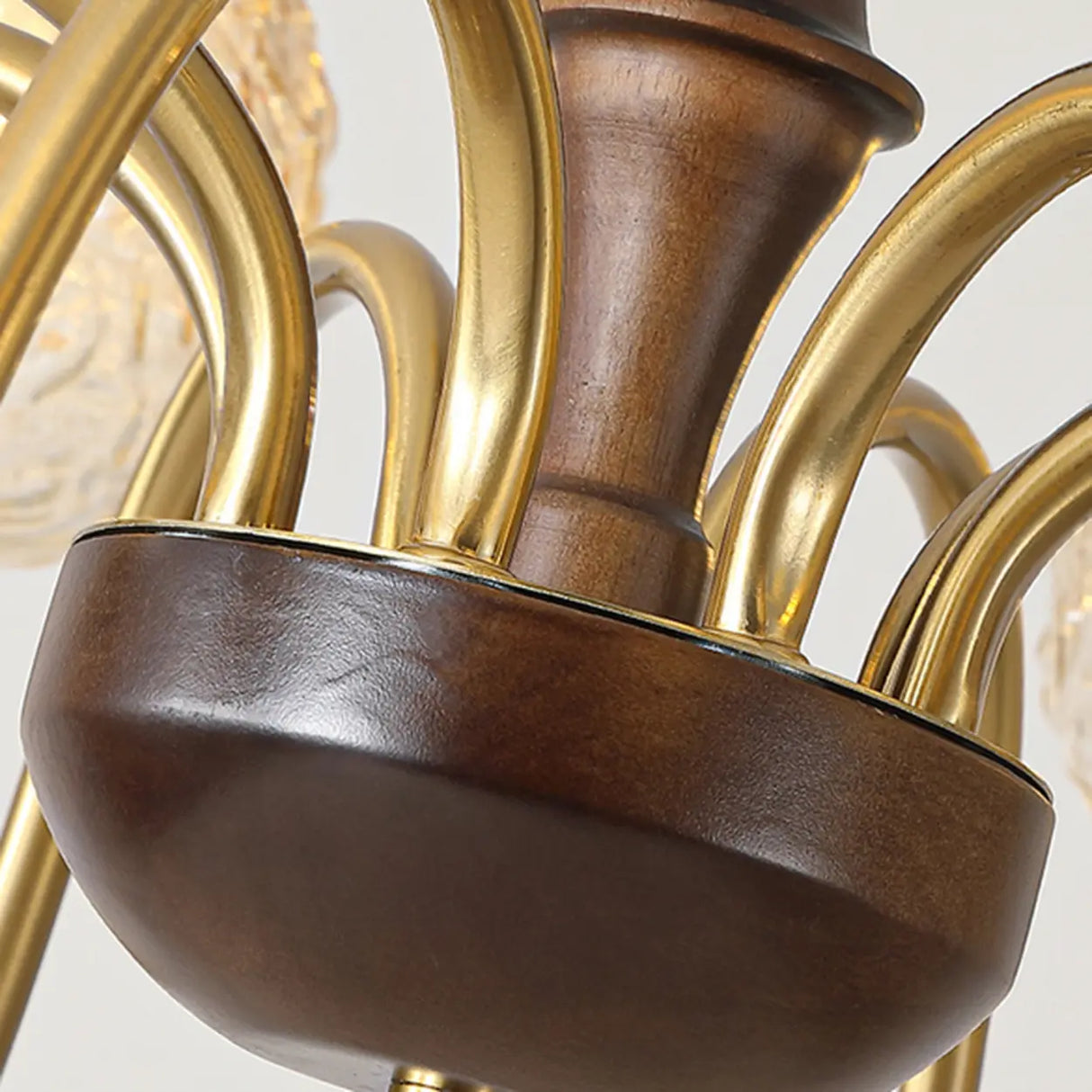 Vintage Brass Glass Globe Chandelier for Elegant Lighting Image - 11