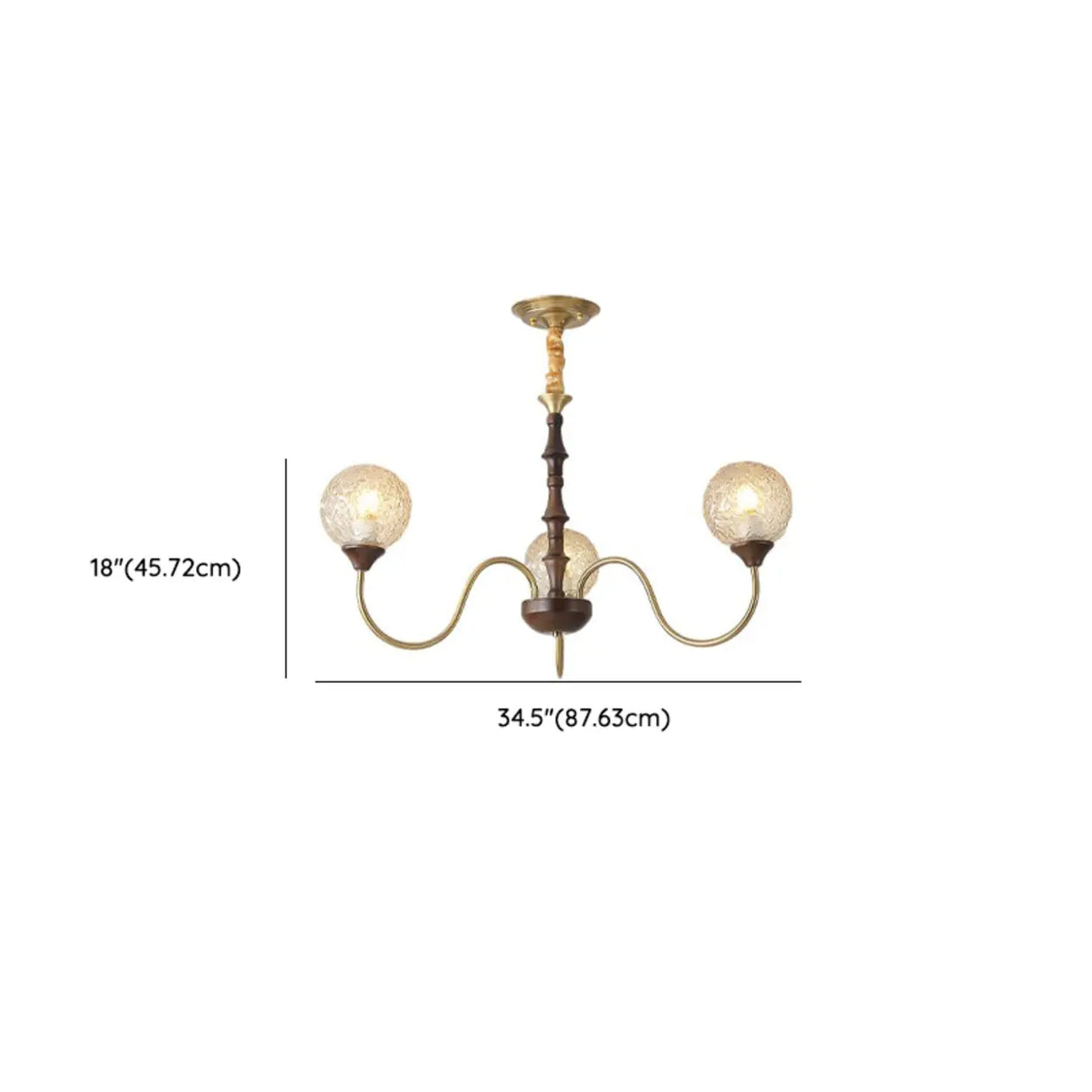 Vintage Brass Glass Globe Chandelier for Elegant Lighting