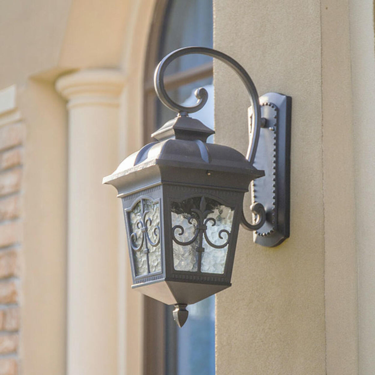 Vintage Bronze Outdoor Wall Lantern Sconce Image - 12