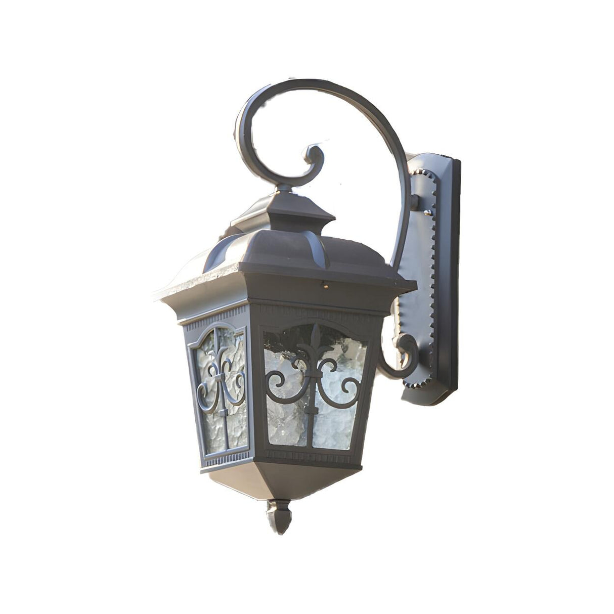 Vintage Bronze Outdoor Wall Lantern Sconce Image - 15