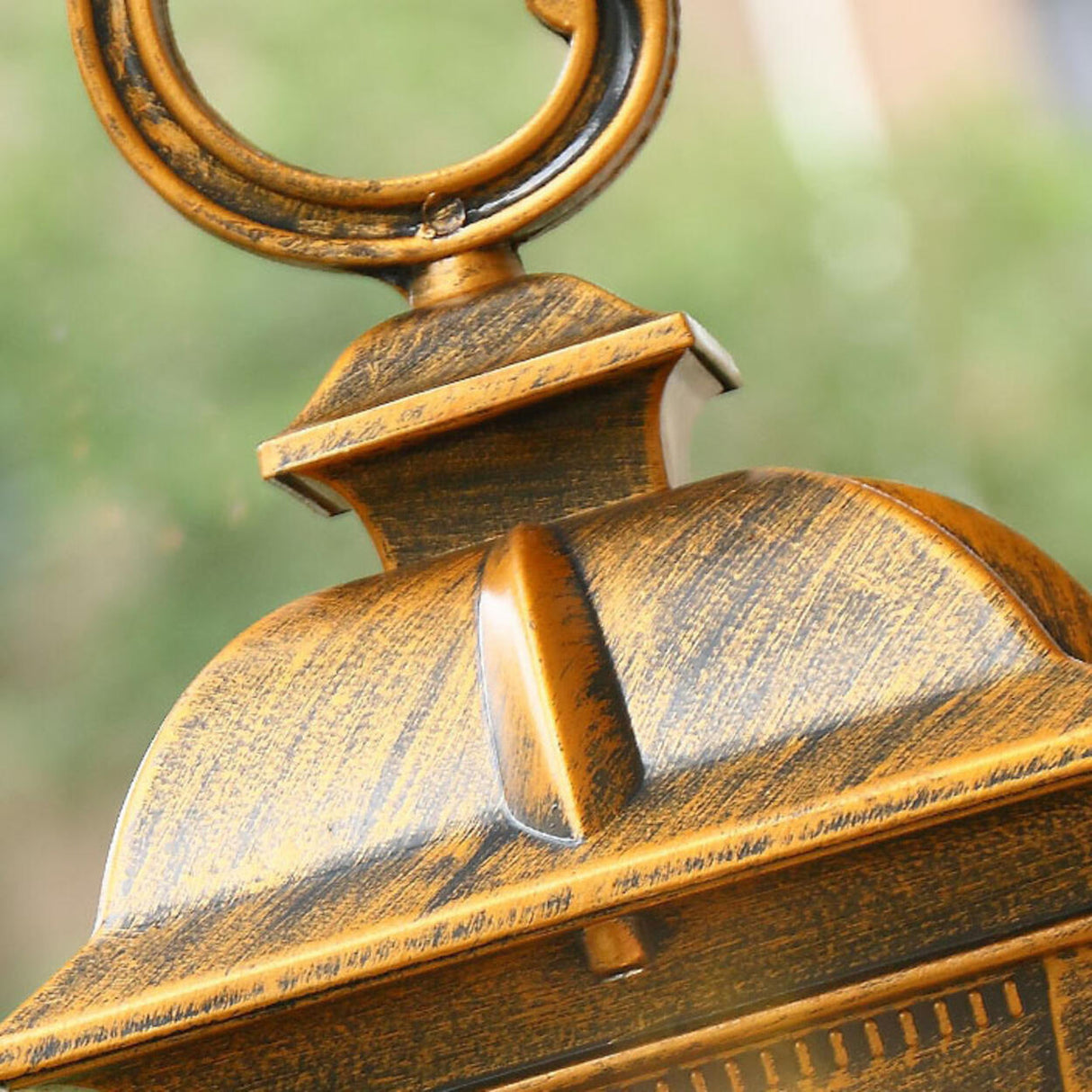 Vintage Bronze Outdoor Wall Lantern Sconce Image - 8