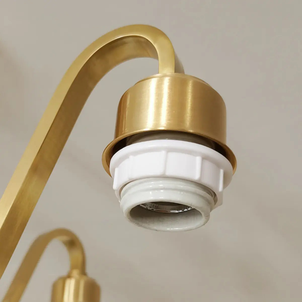 Vintage Clear Floral Glass and Brass Vanity Light Image - 12