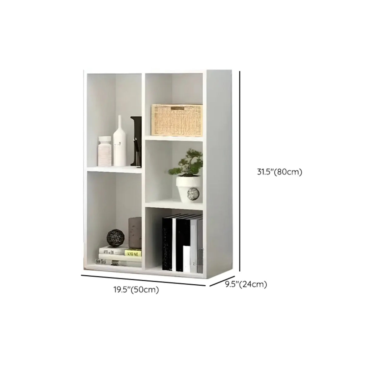 Vintage Closed Vertical Timber Storage Bookcase Brown Image - 17