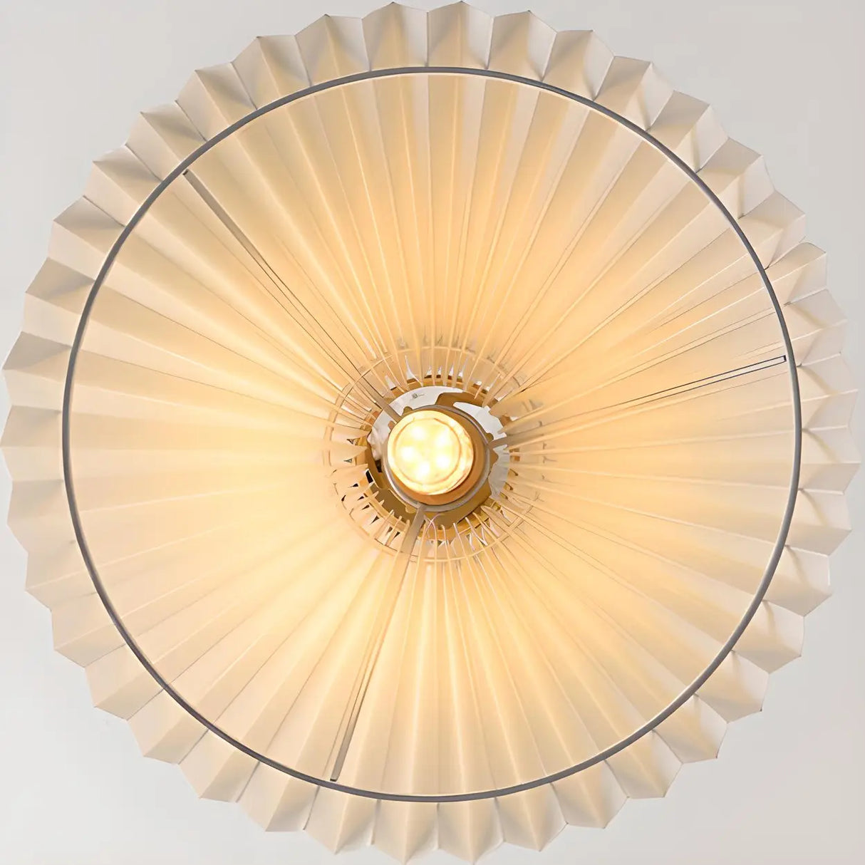 Vintage Cone Wood Pendant Light Dining Room Beige Image - 11