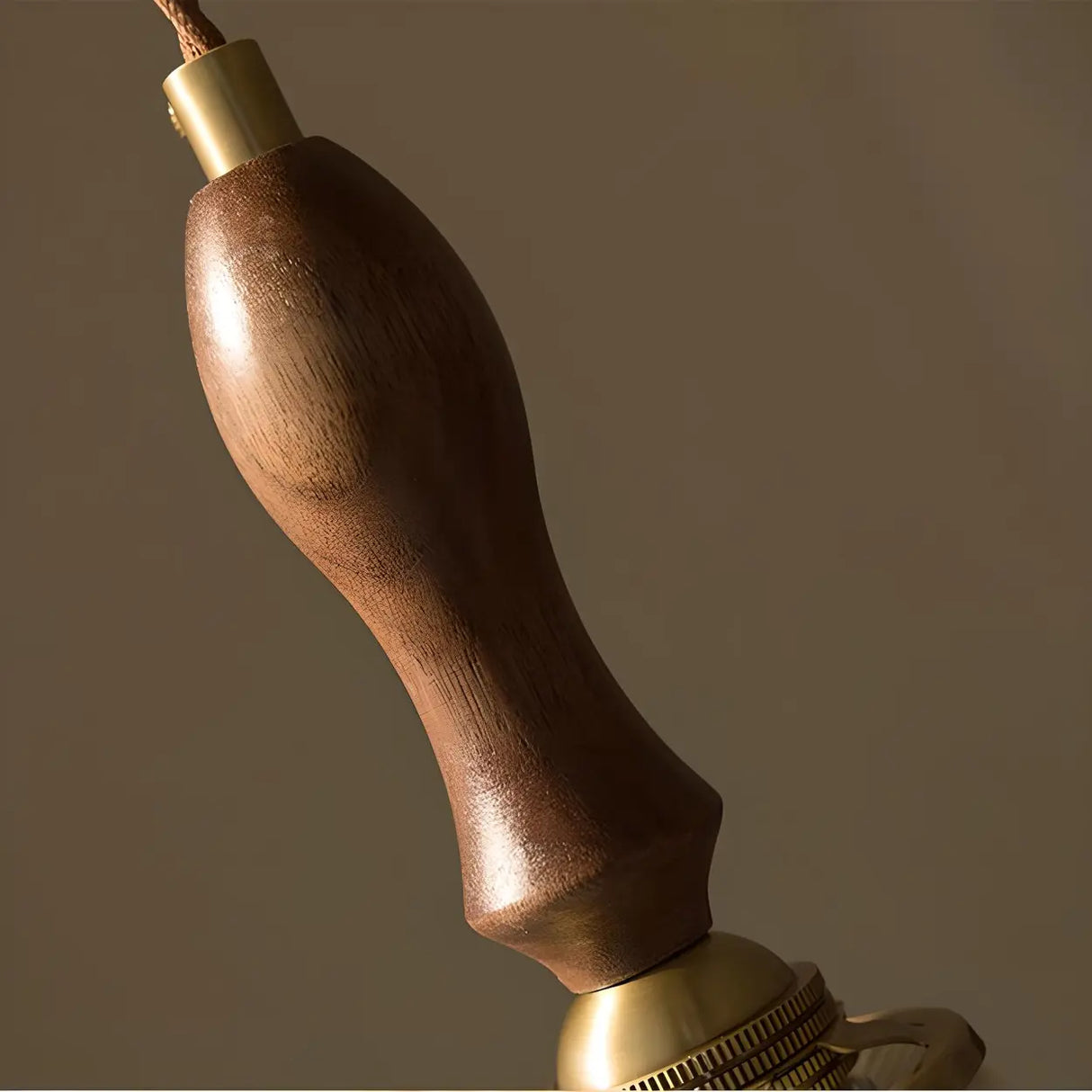 Vintage Cone Wood Pendant Light Dining Room Beige Image - 12