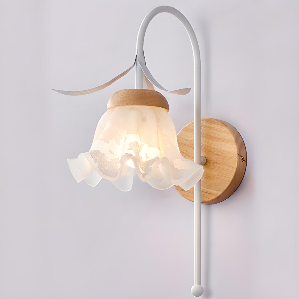 Vintage Design Green Floral Wall Sconce Image - 10