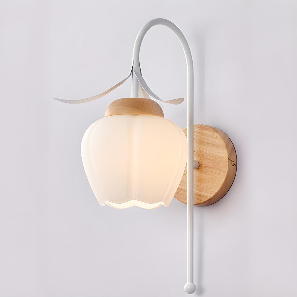 Vintage Design Green Floral Wall Sconce Image - 11