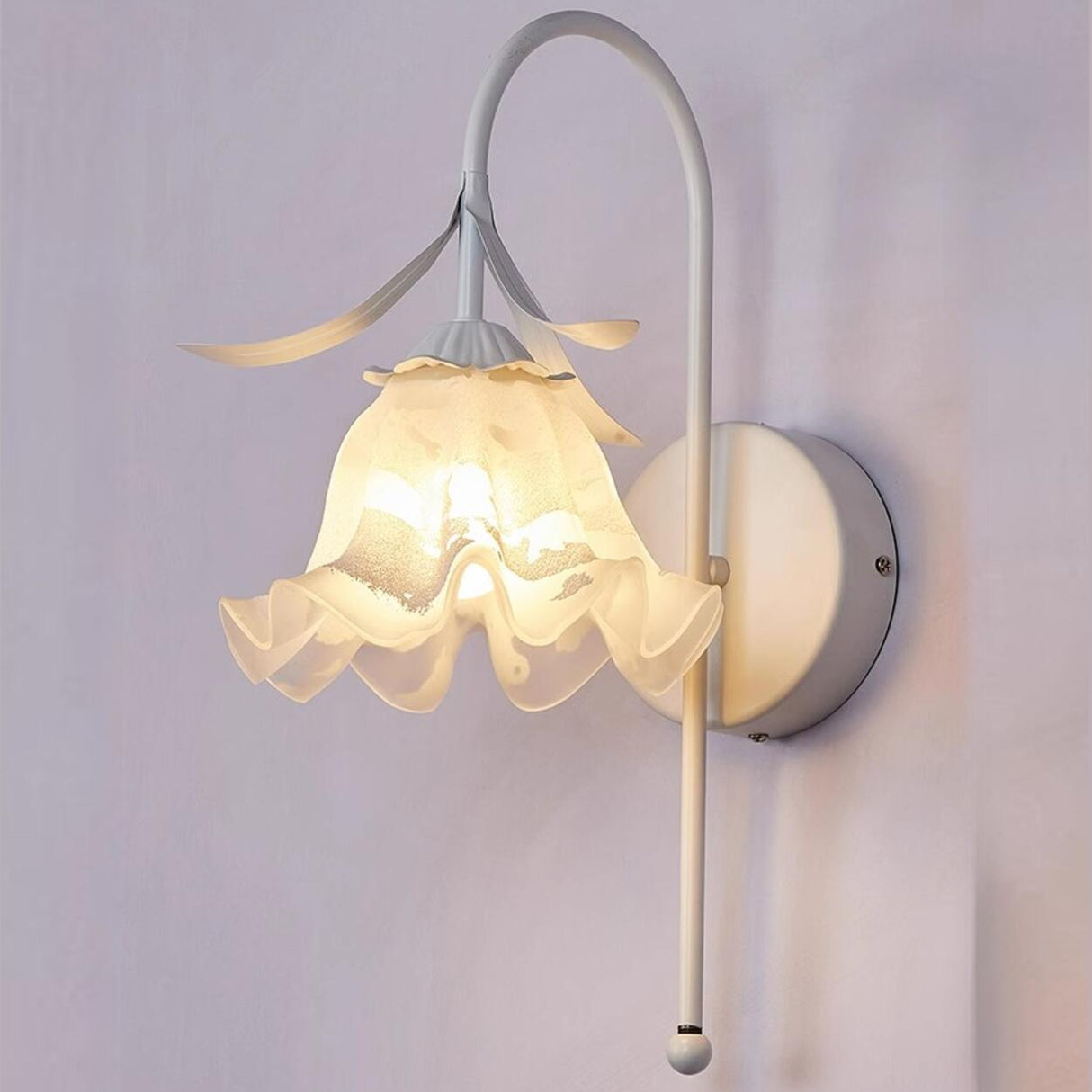 Vintage Design Green Floral Wall Sconce Image - 12